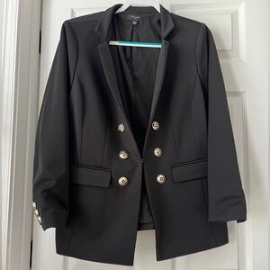 Faux Double Breasted Stretch Ponte Blazer